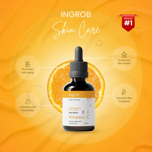 Premium 20% Vitamin C Serum For Face with Hyaluronic Acid, Retinol & Amino Acids - Boost Skin Collagen,Hydrate & Plump Skin, Anti Aging & Wrinkle Facial Serum 30ml