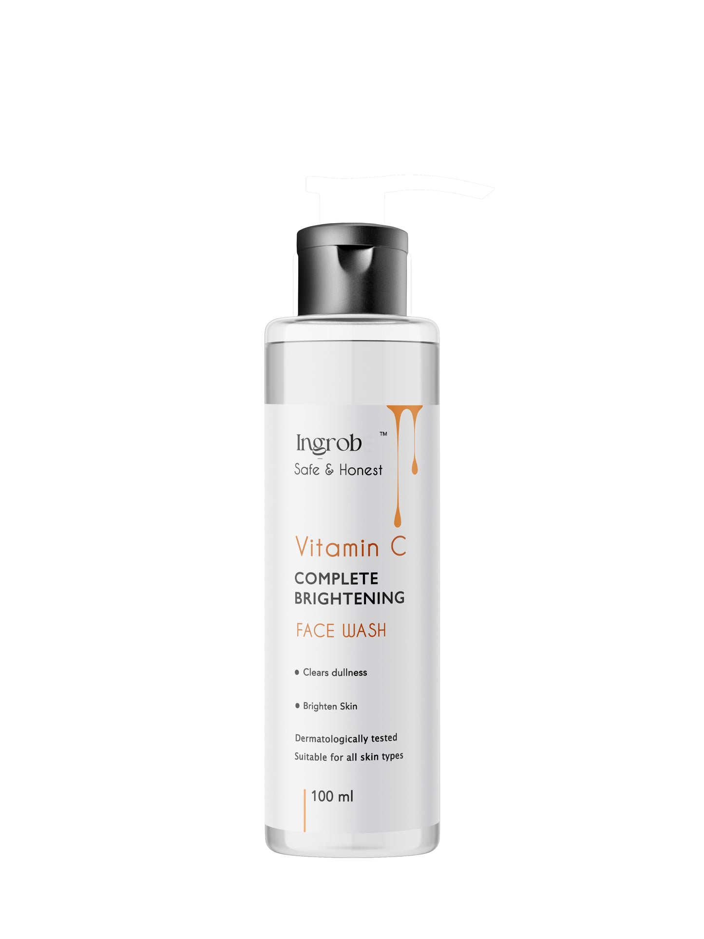 INGROBS Vitamin C Complete Brightening , 100ml Brightens & Refreshes Skin Face Wash